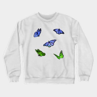 Grassy Fields Butterflies Sticker Pack Crewneck Sweatshirt